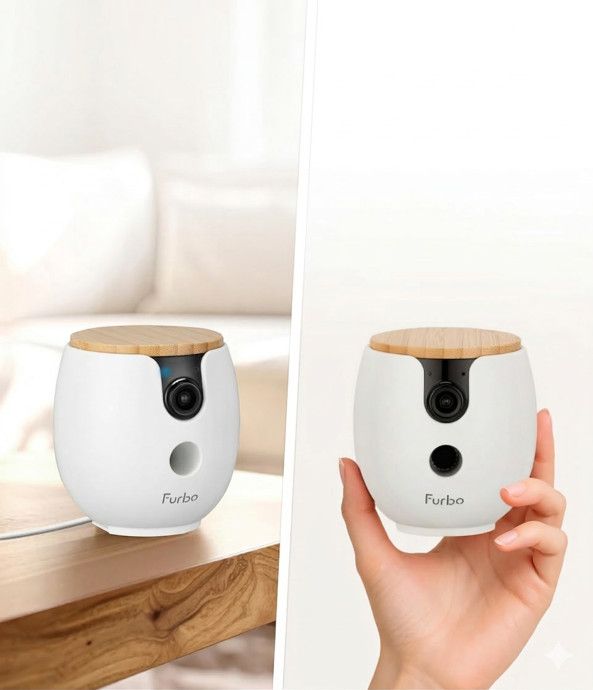 Furbo Cámara Mascotas 360° Profesional | Vigilancia HD + Dispensador Automático