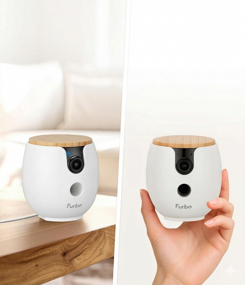 Furbo Cámara Mascotas 360° Profesional | Vigilancia HD + Dispensador Automático