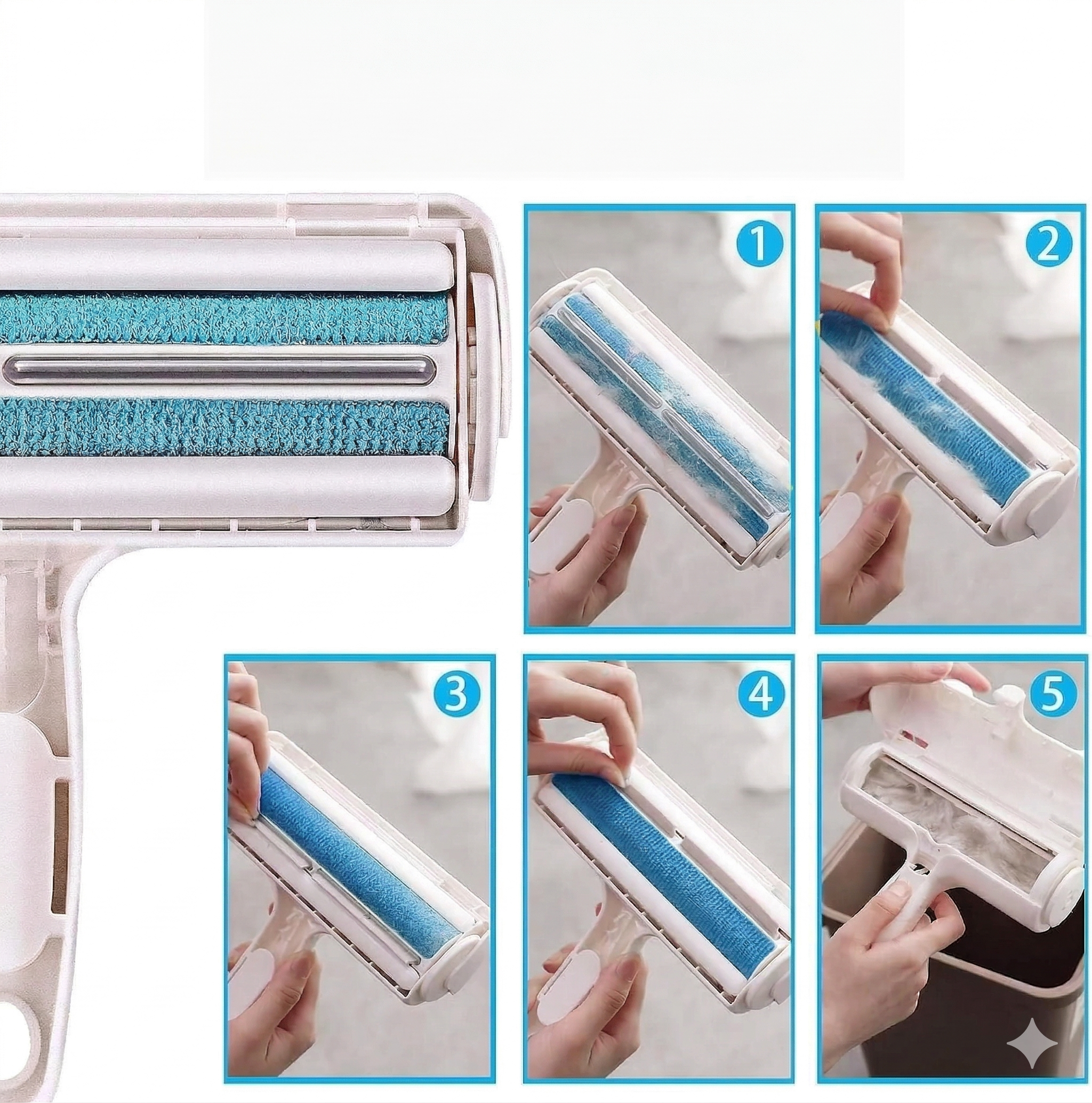 Quitapelos para Mascotas ACE2ACE | Rodillo Reutilizable Autolimpiable Profesional